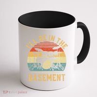 I'll Be In The Basement Drumming for Funny Drummer Coffee Mug thumb 1