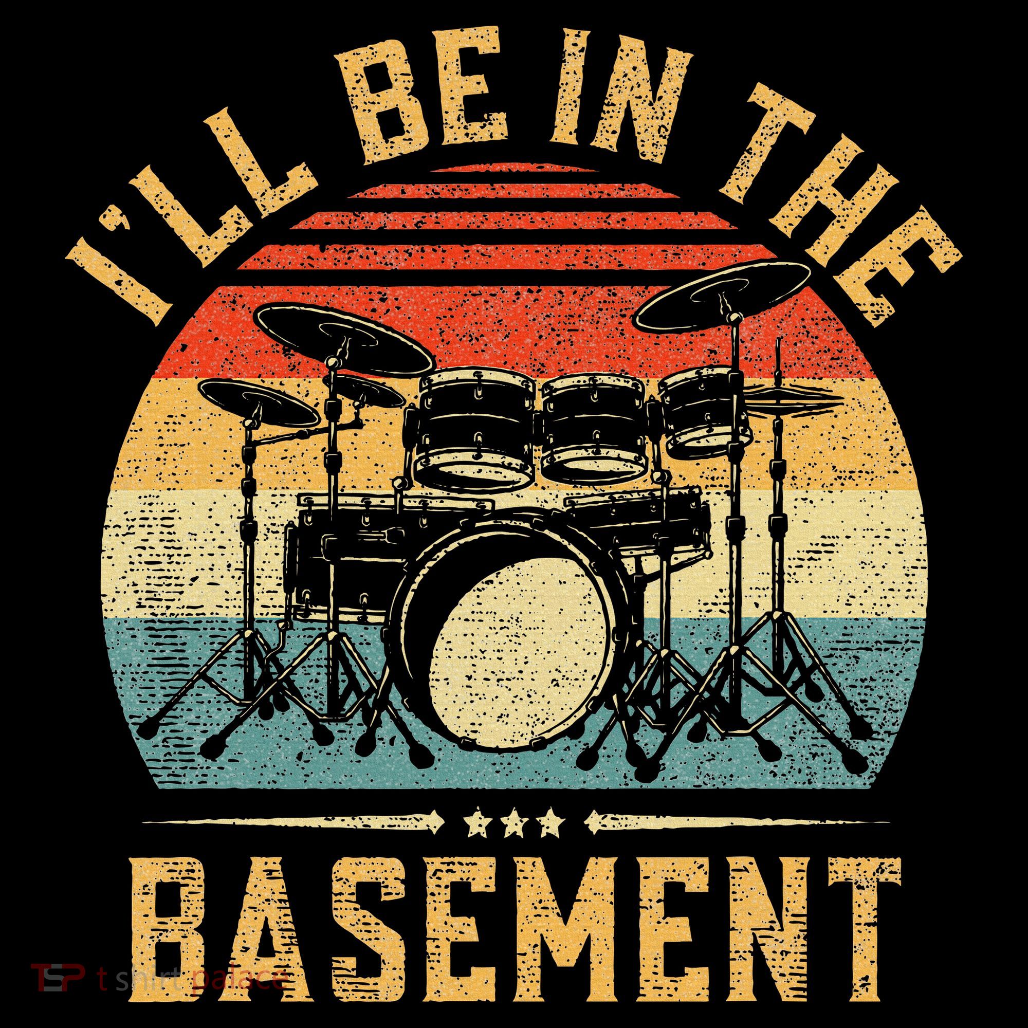 I'll Be In The Basement Drumming for Funny Drummer Women's Hoodie