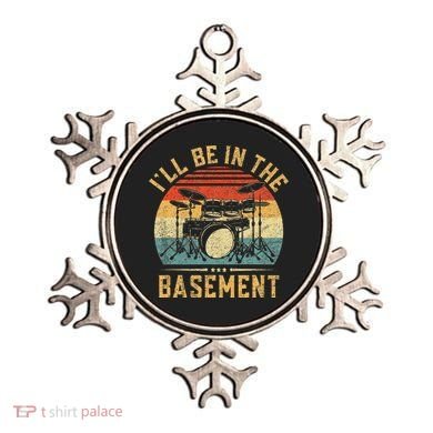 I'll Be In The Basement Drumming for Funny Drummer Ornament