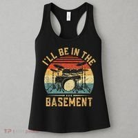 I'll Be In The Basement Drumming for Funny Drummer Women's Tank Top thumb 3