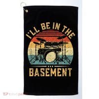 I'll Be In The Basement Drumming for Funny Drummer Golf Towel thumb 0
