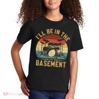 I'll Be In The Basement Drumming for Funny Drummer Kids T-Shirt thumb 2