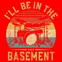 I'll Be In The Basement Drumming for Funny Drummer Santa Hat thumb 1
