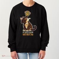 It Belongs In A Museum Archeology Archeologist Cat Kitty Women's Sweatshirt thumb 0