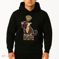 It Belongs In A Museum Archeology Archeologist Cat Kitty Hoodie thumb 2