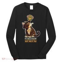 It Belongs In A Museum Archeology Archeologist Cat Kitty Long Sleeve Shirt thumb 0