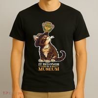 It Belongs In A Museum Archeology Archeologist Cat Kitty T-Shirt thumb 3