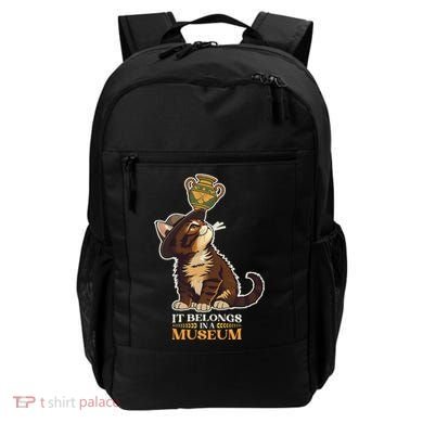 It Belongs In A Museum Archeology Archeologist Cat Kitty Backpack