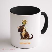 It Belongs In A Museum Archeology Archeologist Cat Kitty Coffee Mug thumb 1