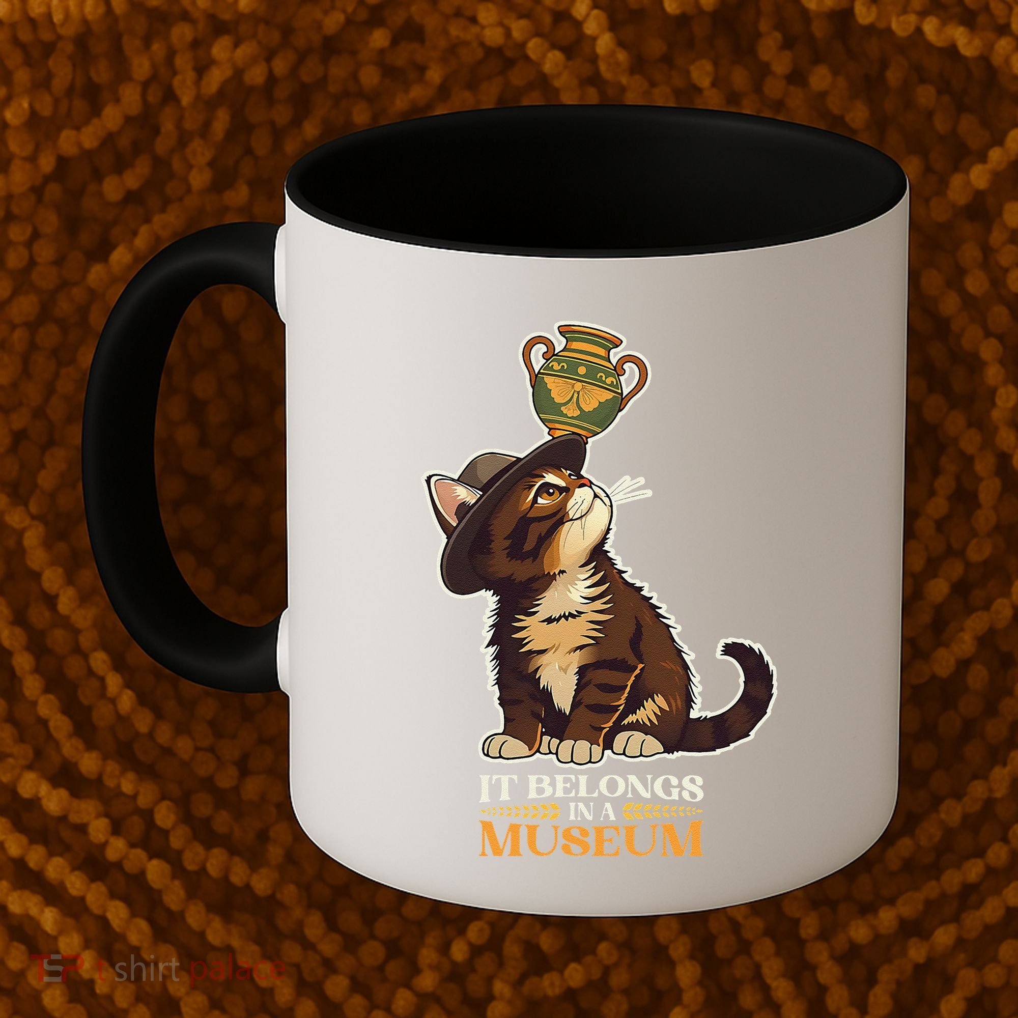 It Belongs In A Museum Archeology Archeologist Cat Kitty Coffee Mug