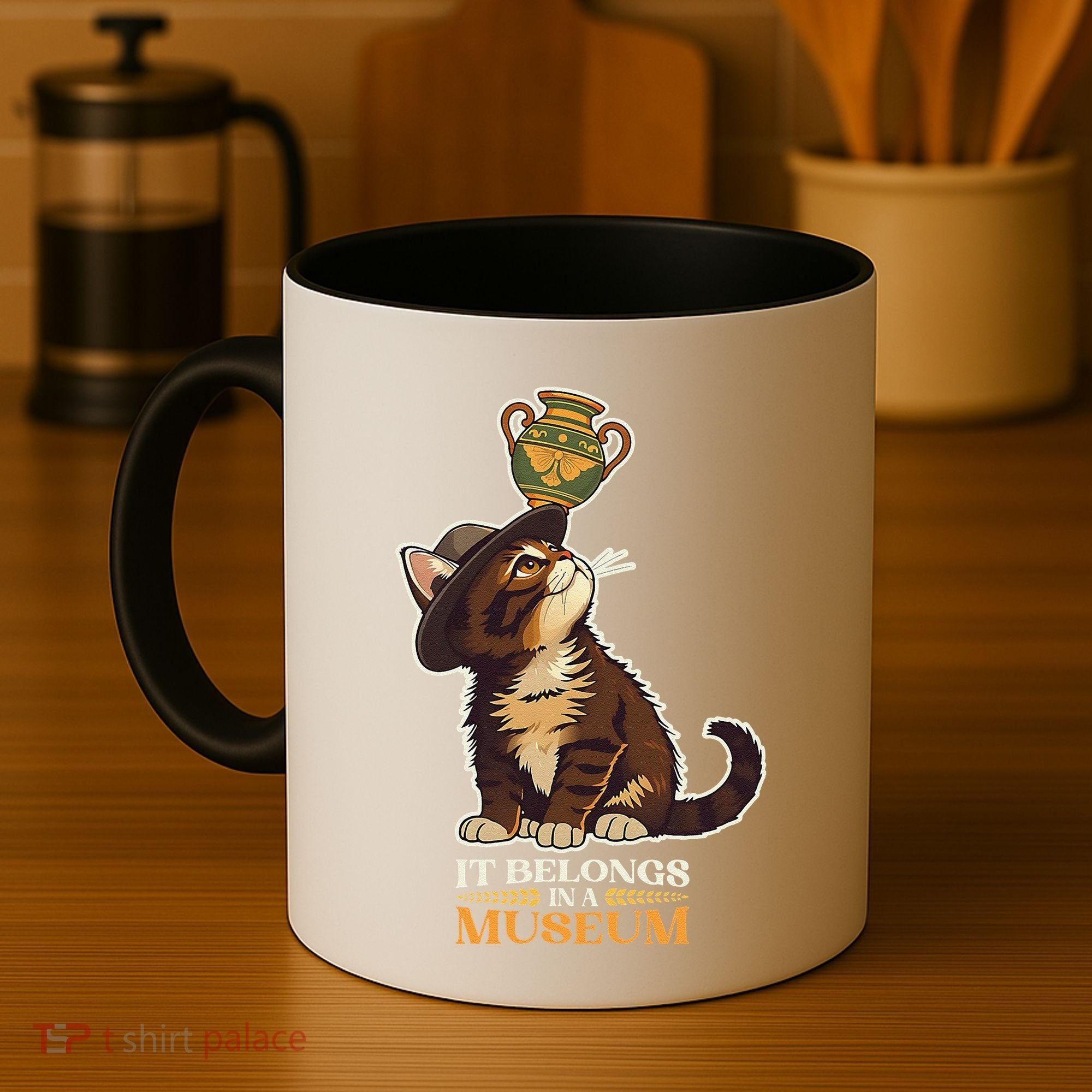 It Belongs In A Museum Archeology Archeologist Cat Kitty Coffee Mug