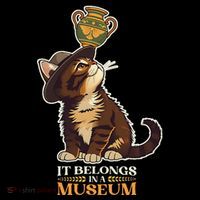 It Belongs In A Museum Archeology Archeologist Cat Kitty Women's Hoodie thumb 2