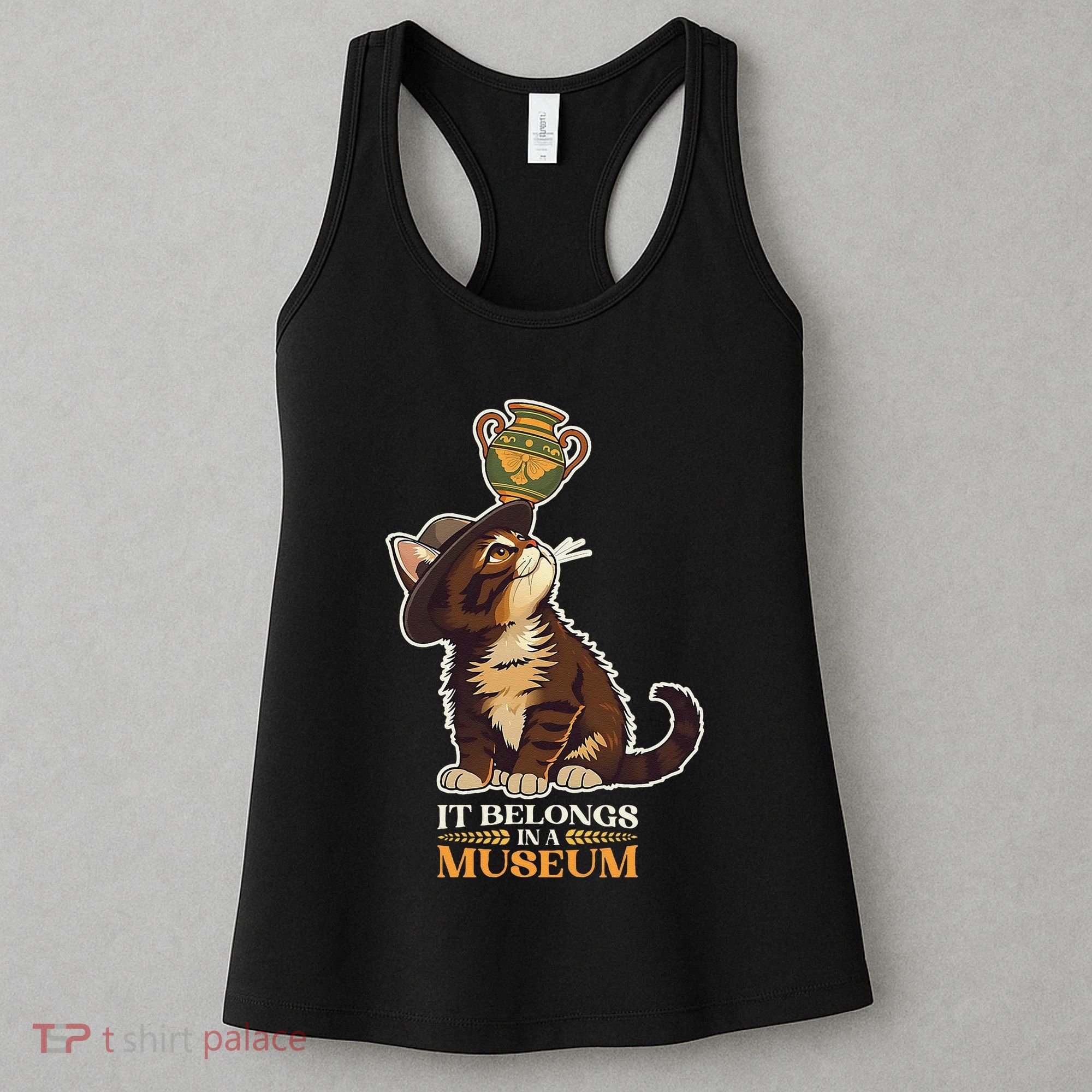 It Belongs In A Museum Archeology Archeologist Cat Kitty Women's Tank Top