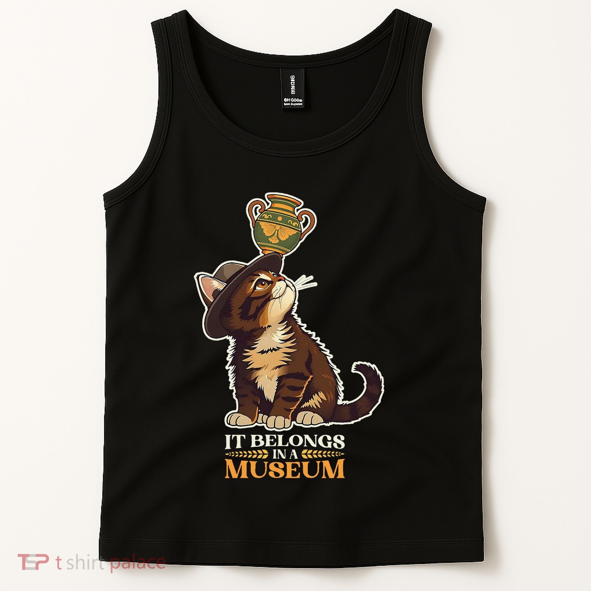 It Belongs In A Museum Archeology Archeologist Cat Kitty Tank Top