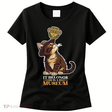 It Belongs In A Museum Archeology Archeologist Cat Kitty Women's T-Shirt