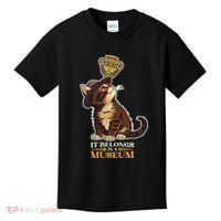 It Belongs In A Museum Archeology Archeologist Cat Kitty Kids T-Shirt thumb 0