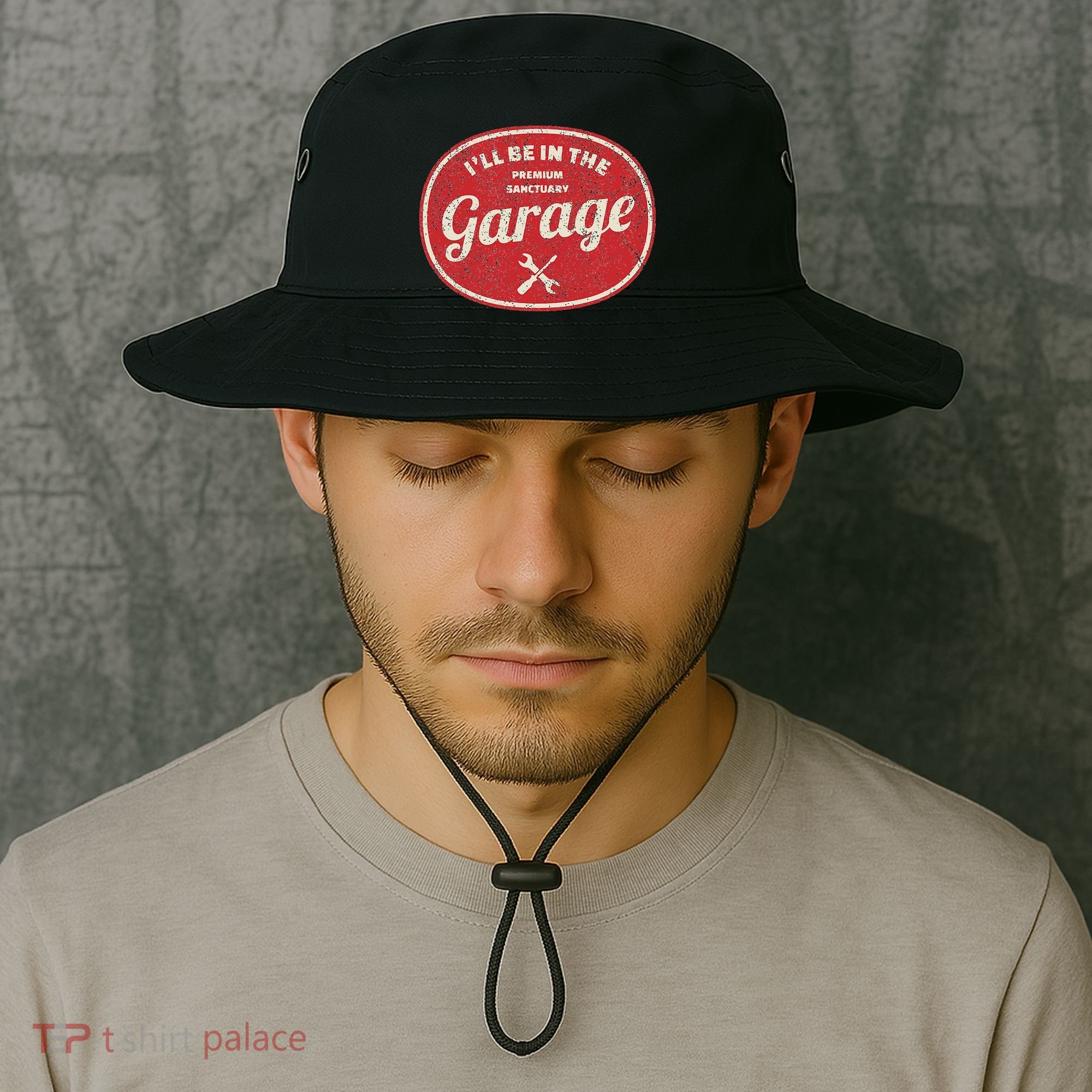 Ill Be In The Garage Bucket Hat