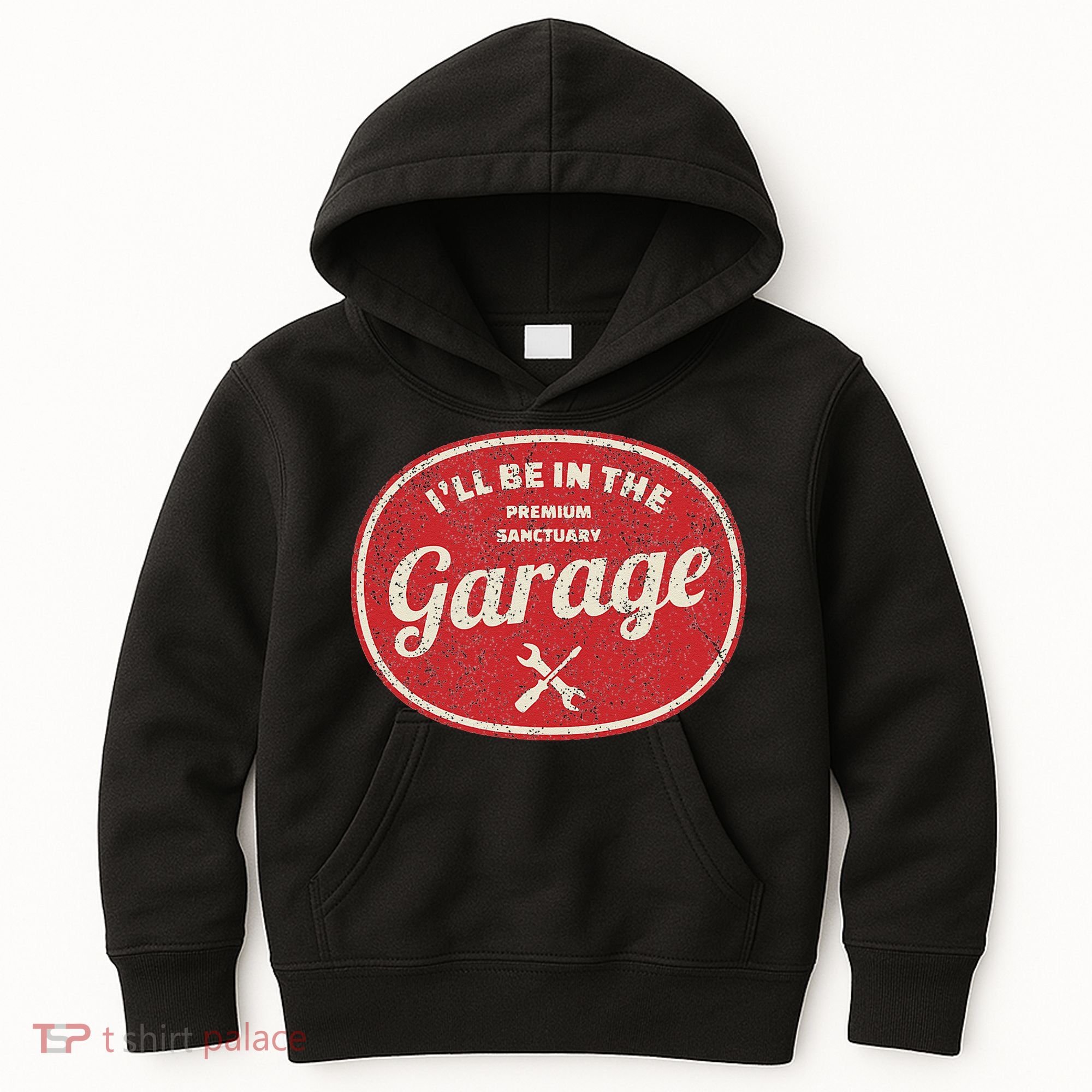 Ill Be In The Garage Kids Hoodie