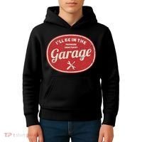 Ill Be In The Garage Kids Hoodie thumb 4