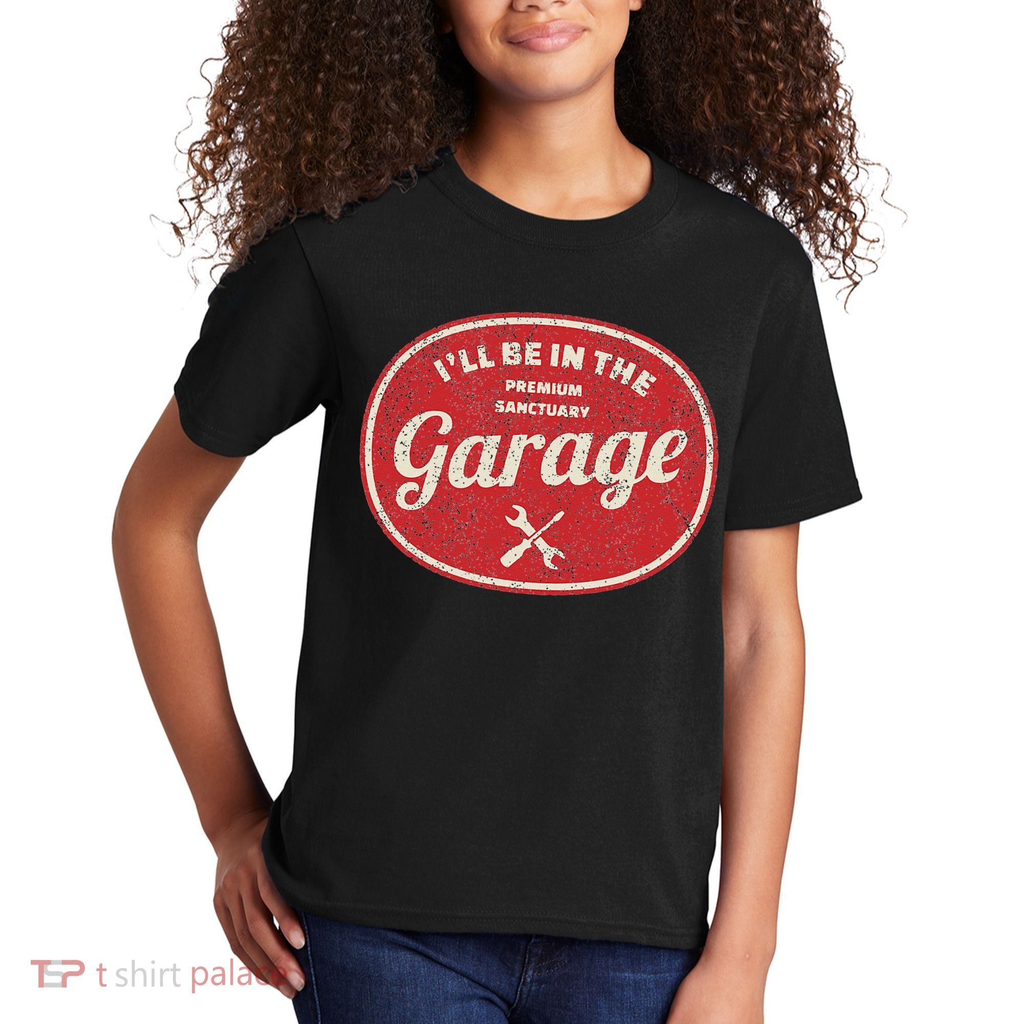 Ill Be In The Garage Kids T-Shirt