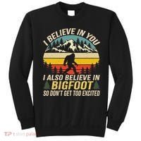 I Believe In You But Also Bigfoot Funny Bigfoot Saying Sweatshirt thumb 0