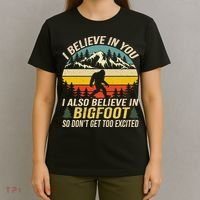 I Believe In You But Also Bigfoot Funny Bigfoot Saying T-Shirt thumb 4