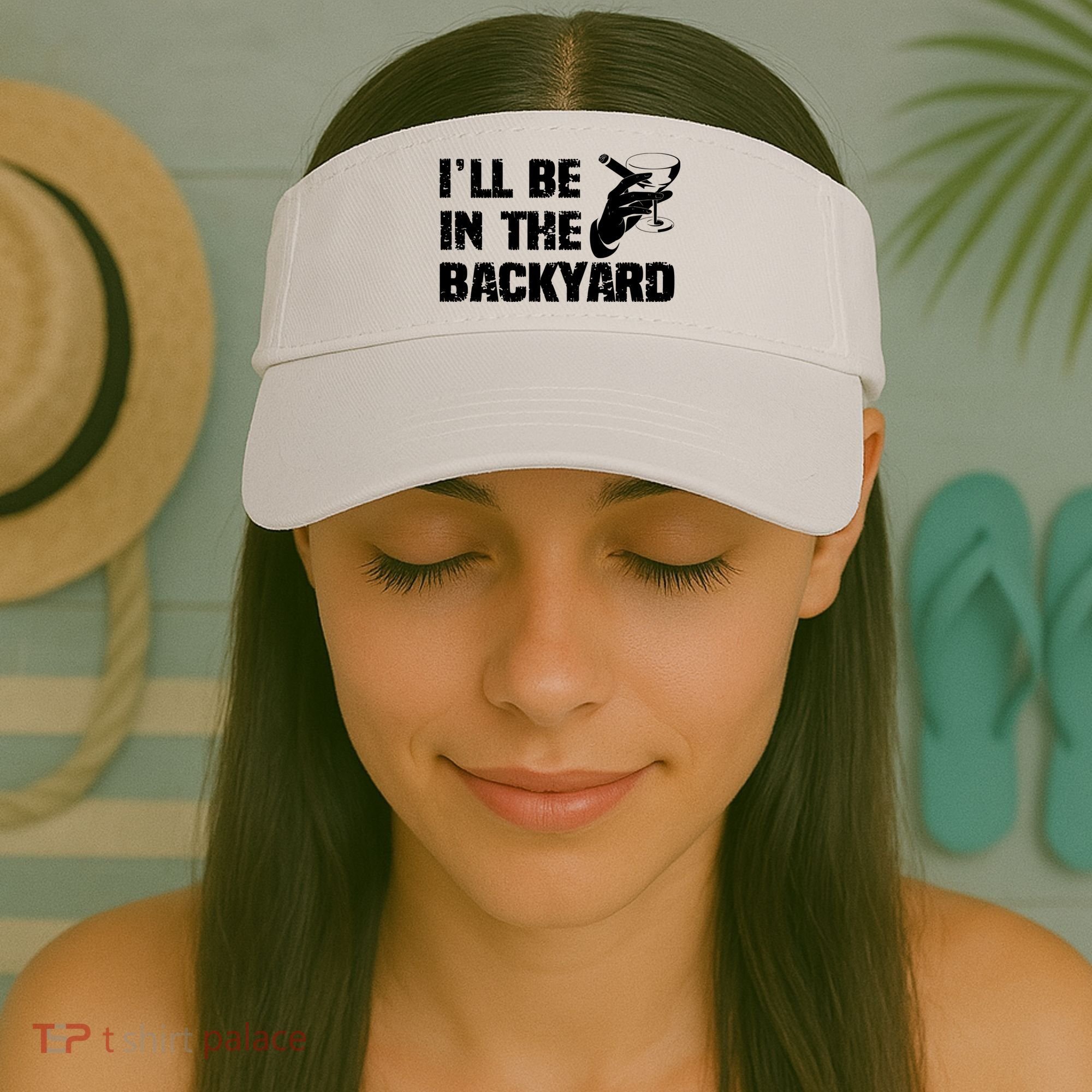 Ill Be In The Backyard Bourbon And Stogie Visor