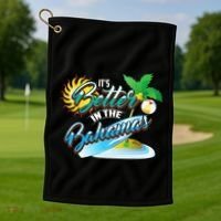 Its Better In The Bahamas Cute Bahamian Island Gift Golf Towel thumb 1