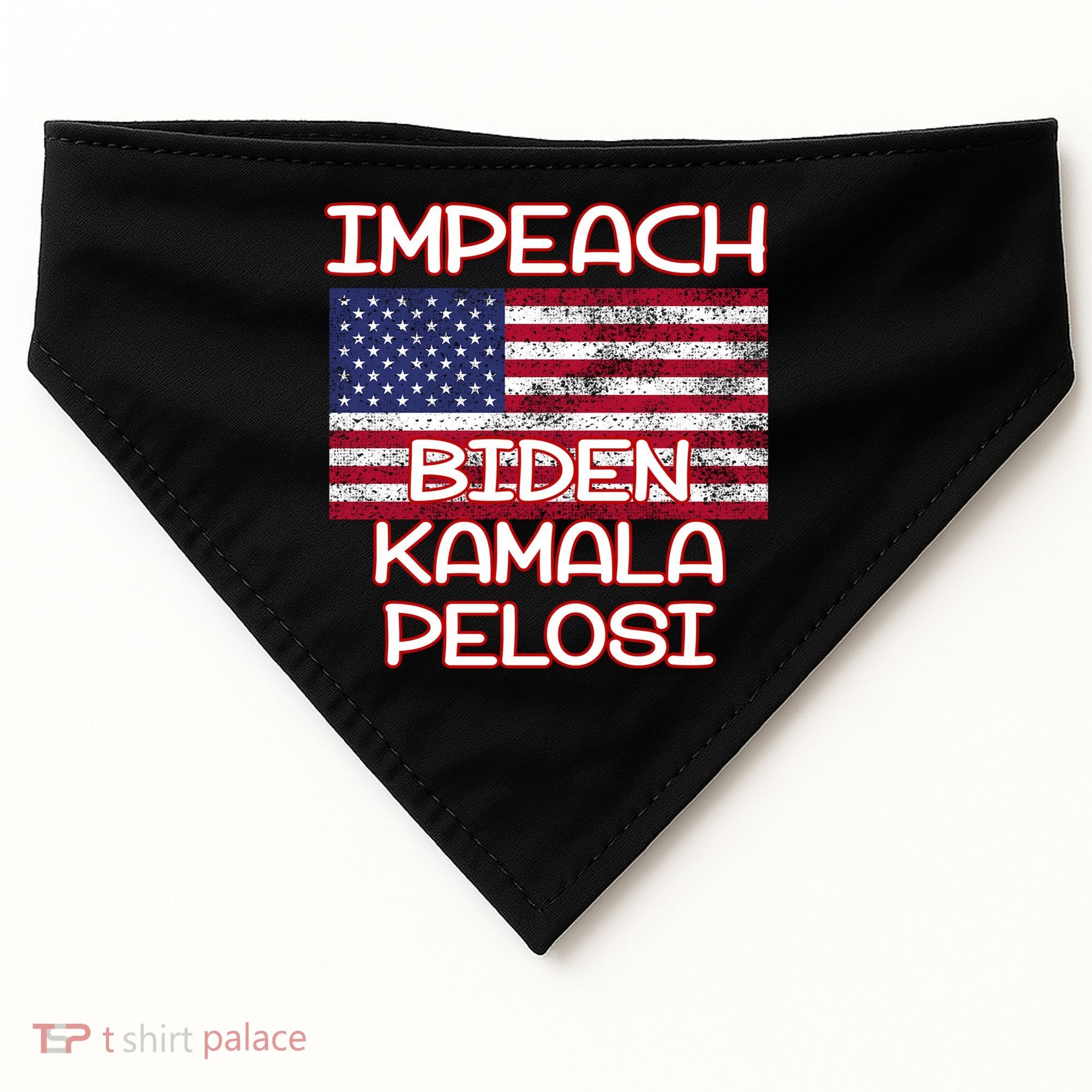 Impeach Biden Kamala Pelosi USA-Made Doggie Bandana