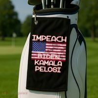 Impeach Biden Kamala Pelosi Golf Towel thumb 2