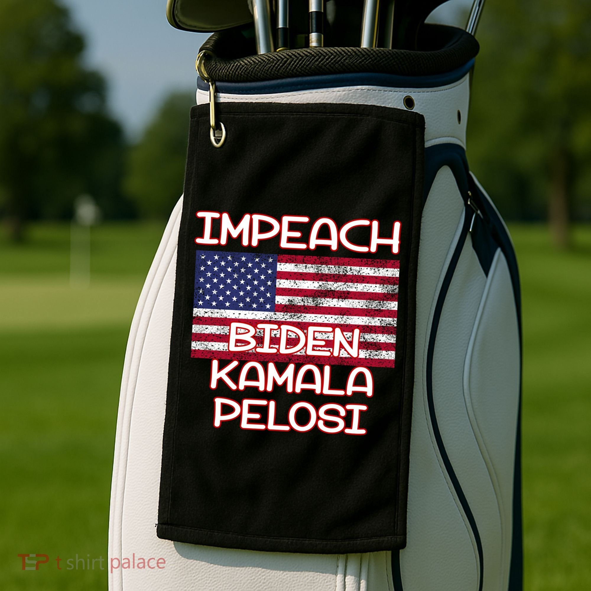 Impeach Biden Kamala Pelosi Golf Towel