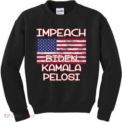 Impeach Biden Kamala Pelosi Kids Sweatshirt
