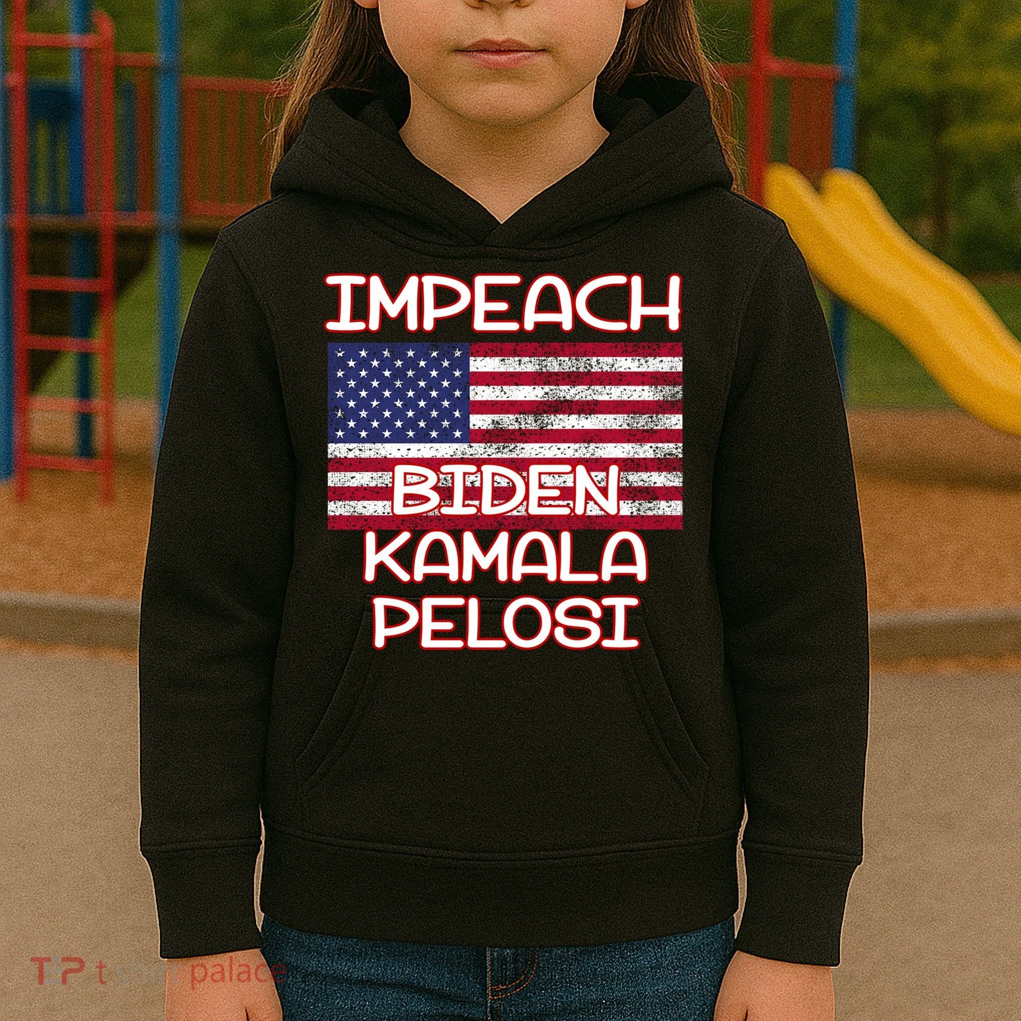 Impeach Biden Kamala Pelosi Kids Hoodie