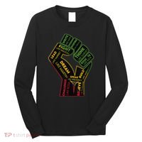 Inspiring Black Leaders Power Fist Hand Juneteenth Pride Long Sleeve Shirt thumb 0