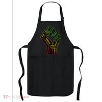 Inspiring Black Leaders Power Fist Hand Juneteenth Pride Apron thumb 0