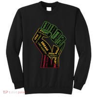 Inspiring Black Leaders Power Fist Hand Juneteenth Pride Sweatshirt thumb 0