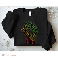 Inspiring Black Leaders Power Fist Hand Juneteenth Pride Sweatshirt thumb 2