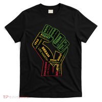 Inspiring Black Leaders Power Fist Hand Juneteenth Pride T-Shirt thumb 0
