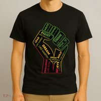 Inspiring Black Leaders Power Fist Hand Juneteenth Pride T-Shirt thumb 3