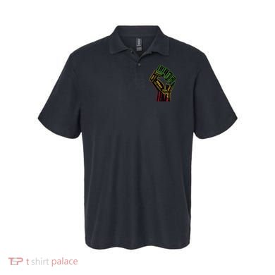 Inspiring Black Leaders Power Fist Hand Juneteenth Pride Polo