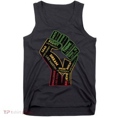 Inspiring Black Leaders Power Fist Hand Juneteenth Pride Tank Top