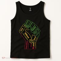 Inspiring Black Leaders Power Fist Hand Juneteenth Pride Tank Top thumb 2