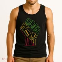 Inspiring Black Leaders Power Fist Hand Juneteenth Pride Tank Top thumb 3