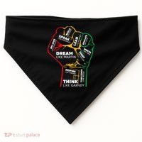 Inspiring Black Leaders Power Fist Hand BHM USA-Made Doggie Bandana thumb 0