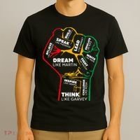 Inspiring Black Leaders Power Fist Hand BHM T-Shirt thumb 3