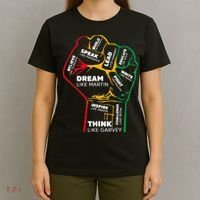 Inspiring Black Leaders Power Fist Hand BHM T-Shirt thumb 4