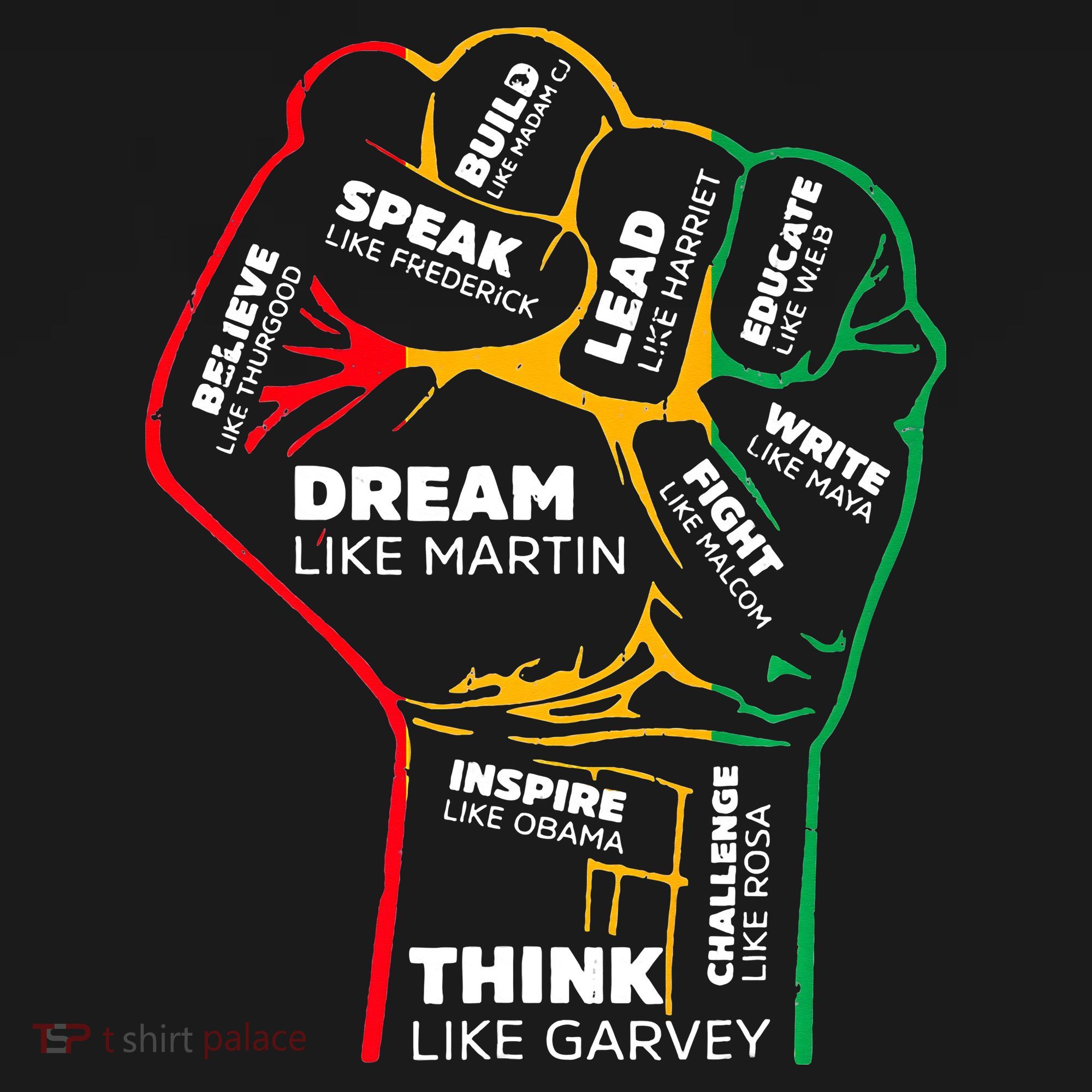 Inspiring Black Leaders Power Fist Hand BHM Women's Hoodie