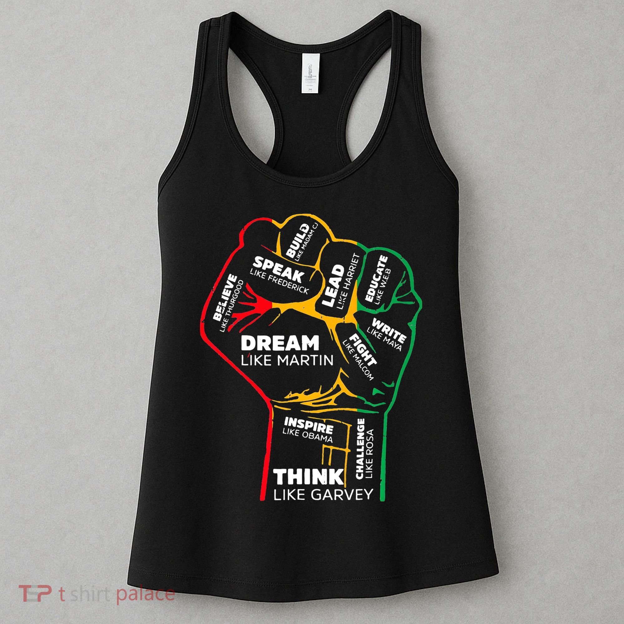 Inspiring Black Leaders Power Fist Hand BHM Women's Tank Top