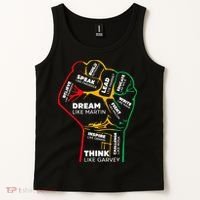 Inspiring Black Leaders Power Fist Hand BHM Tank Top thumb 2