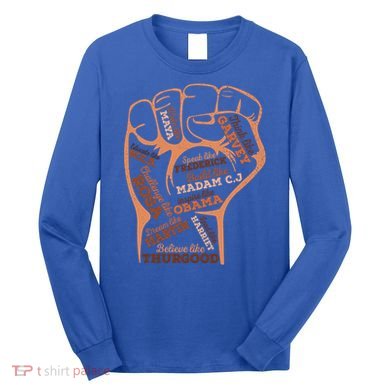 Inspiring Black Leaders Black History Month Juneteenth Funny Gift Long Sleeve Shirt